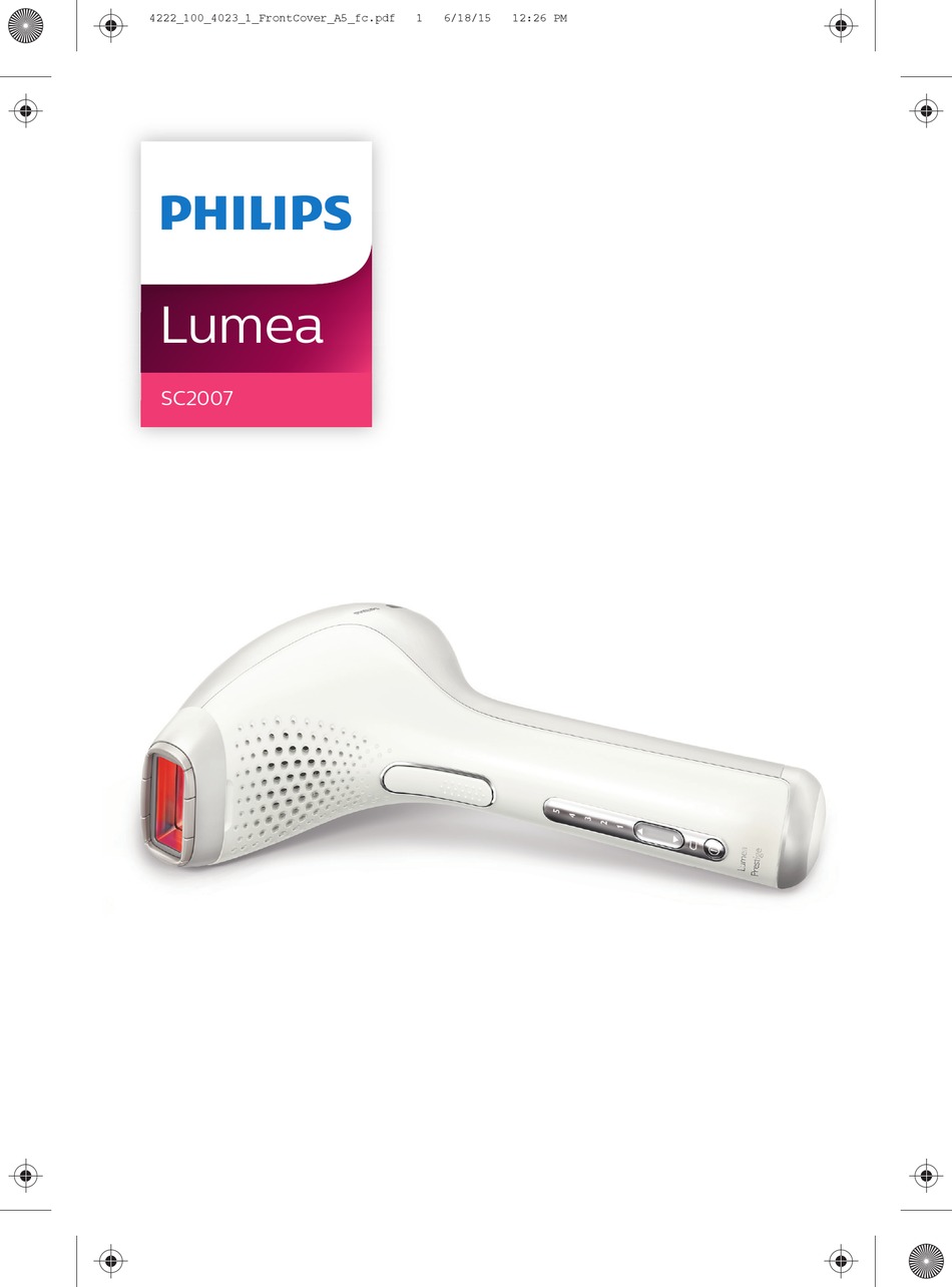 PHILIPS LUMEA SC2007 MANUAL Pdf Download ManualsLib