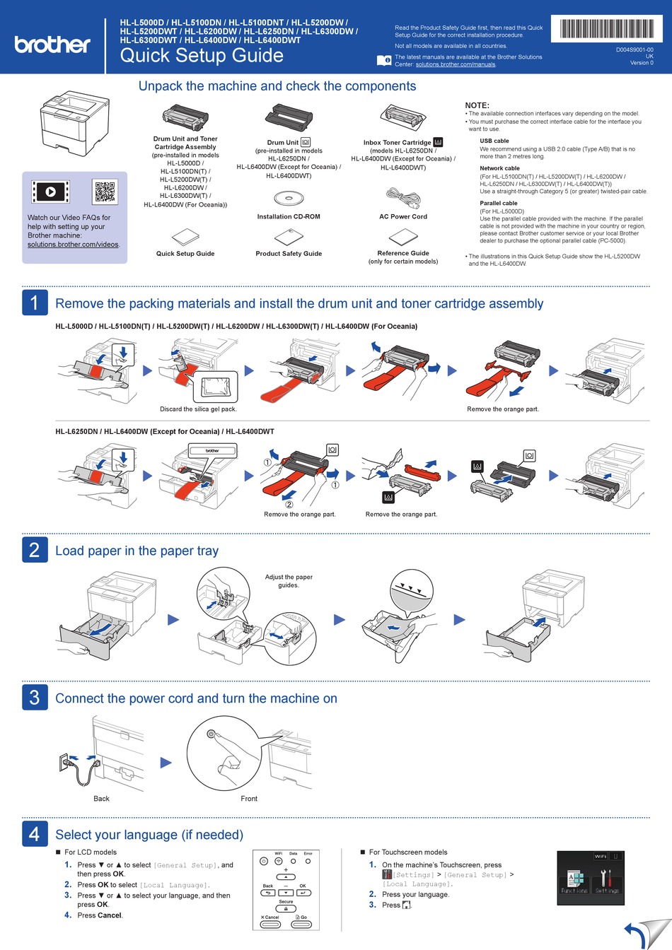 BROTHER HL-L5100DNT QUICK SETUP MANUAL Pdf Download | ManualsLib