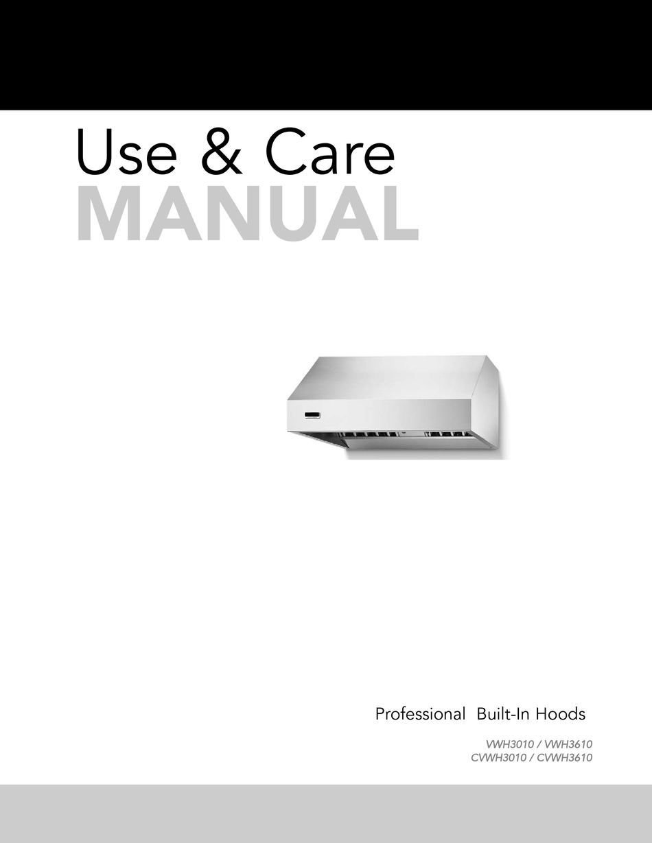 VIKING RANGE CVWH3010 USE & CARE MANUAL Pdf Download ManualsLib