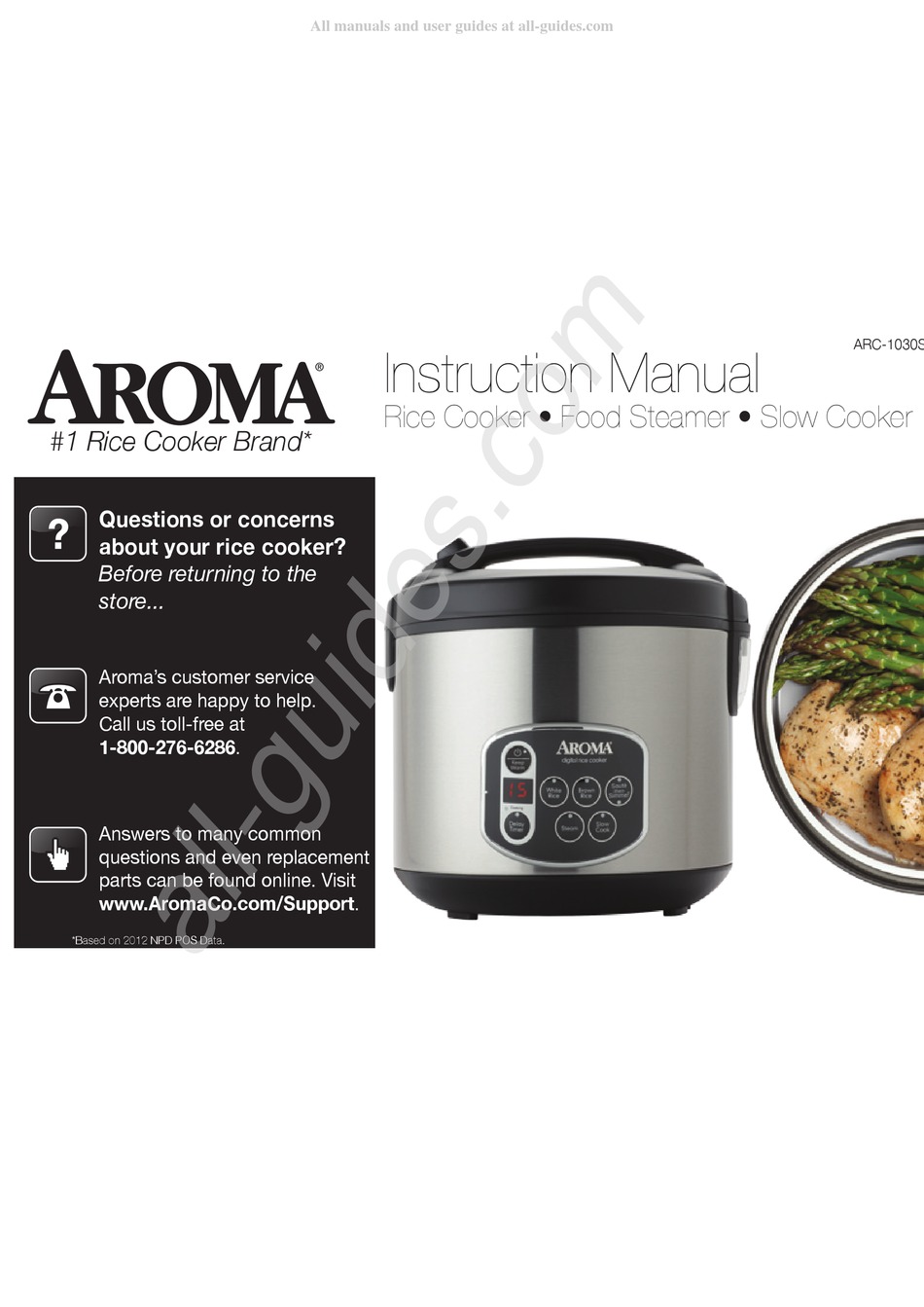 AROMA ARC1030S INSTRUCTION MANUAL Pdf Download ManualsLib
