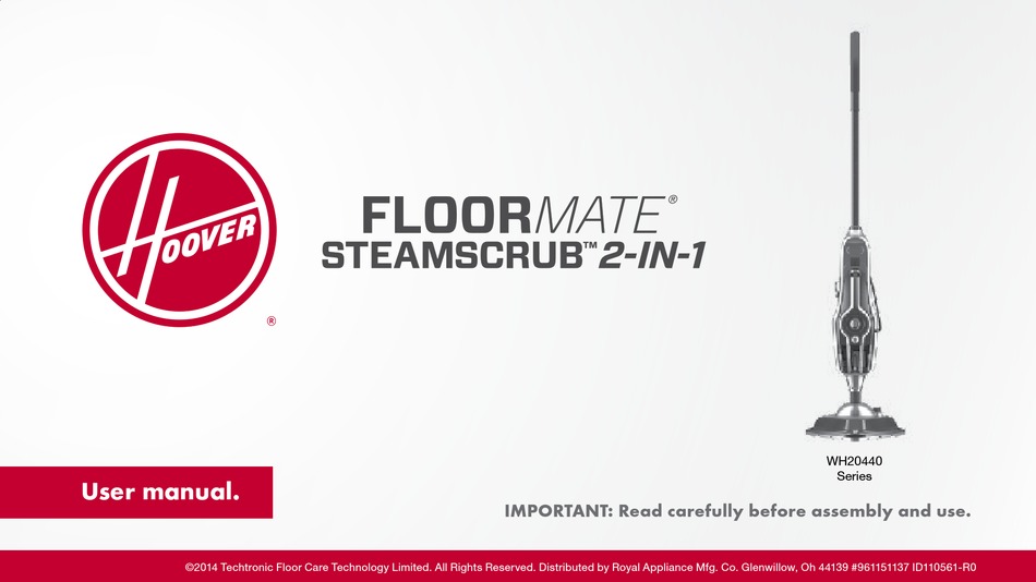 HOOVER FLOORMATE STEAMSCRUB WH20440PC USER MANUAL Pdf Download ManualsLib