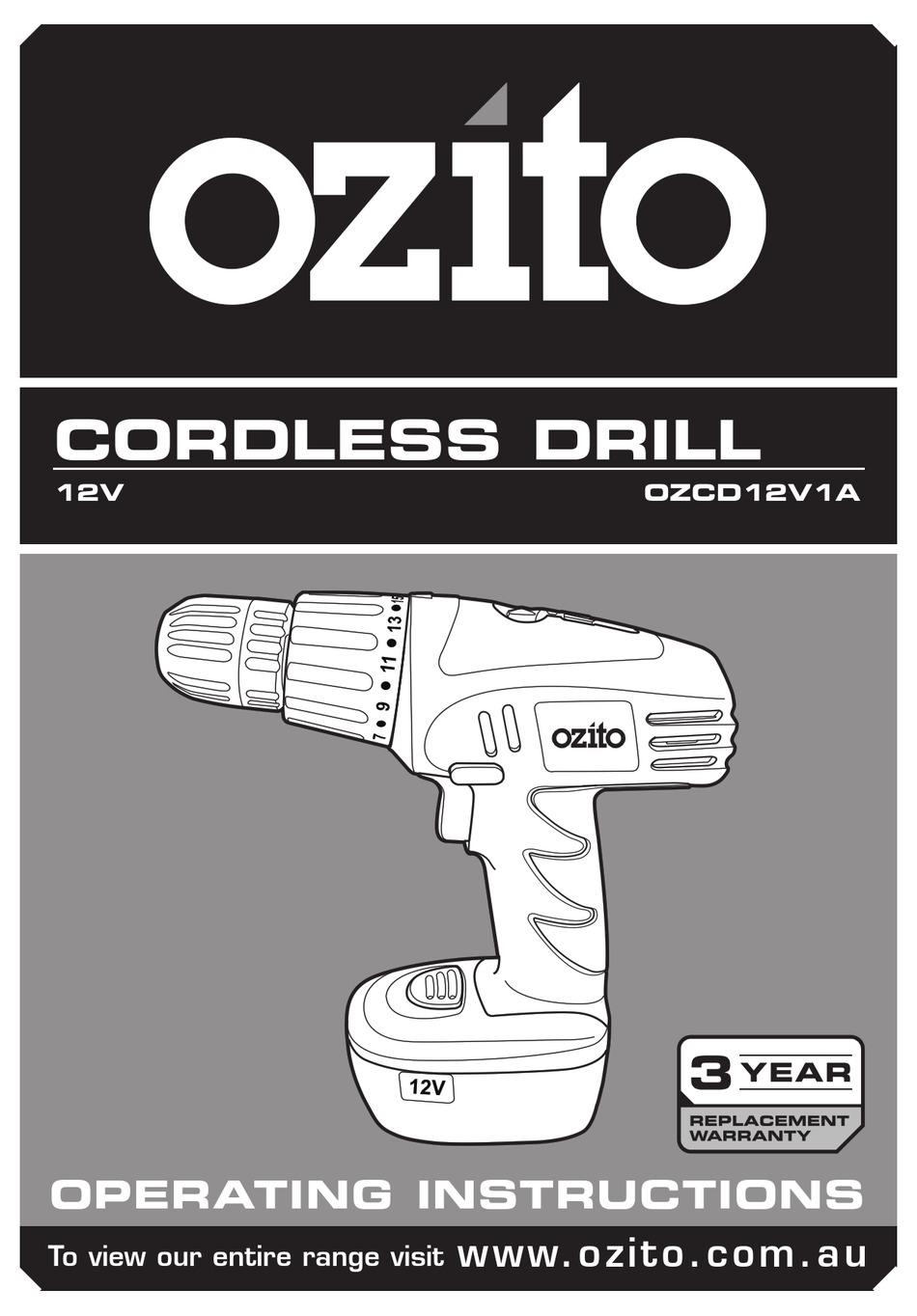 Ozito cordless screwdriver manual hot sale