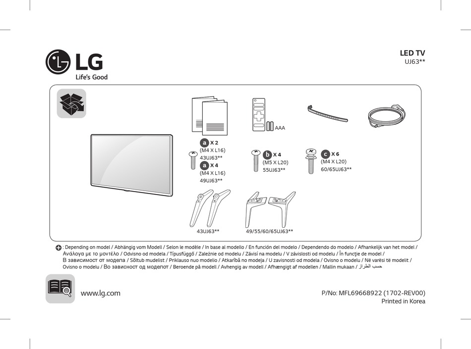 LG 55UJ6309 AEU MANUAL Pdf Download ManualsLib