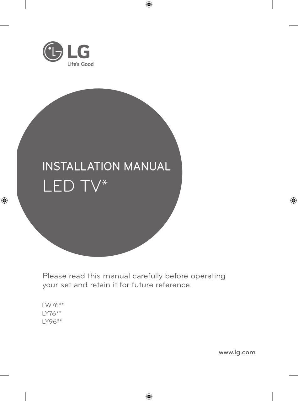 LG 47LY761H.AEU INSTALLATION MANUAL Pdf Download | ManualsLib