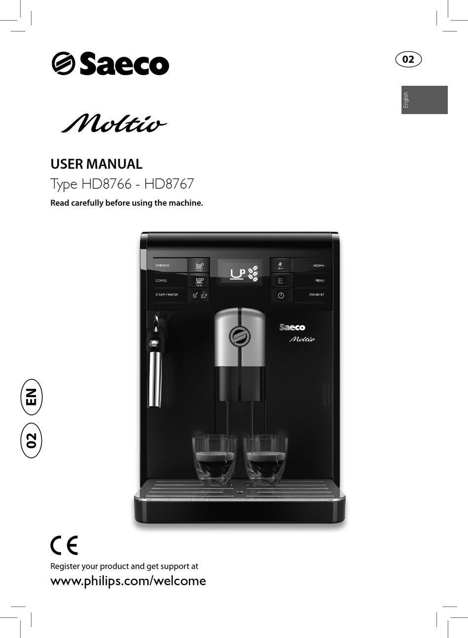 PHILIPS SAECO MOLTIO HD8766 USER MANUAL Pdf Download ManualsLib