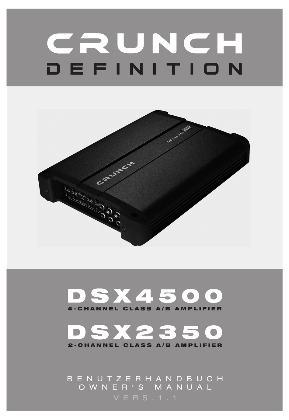 AUDIO DESIGN CRUNCH DEFINITION DSX4500 OWNER'S MANUAL Pdf Download ManualsLib