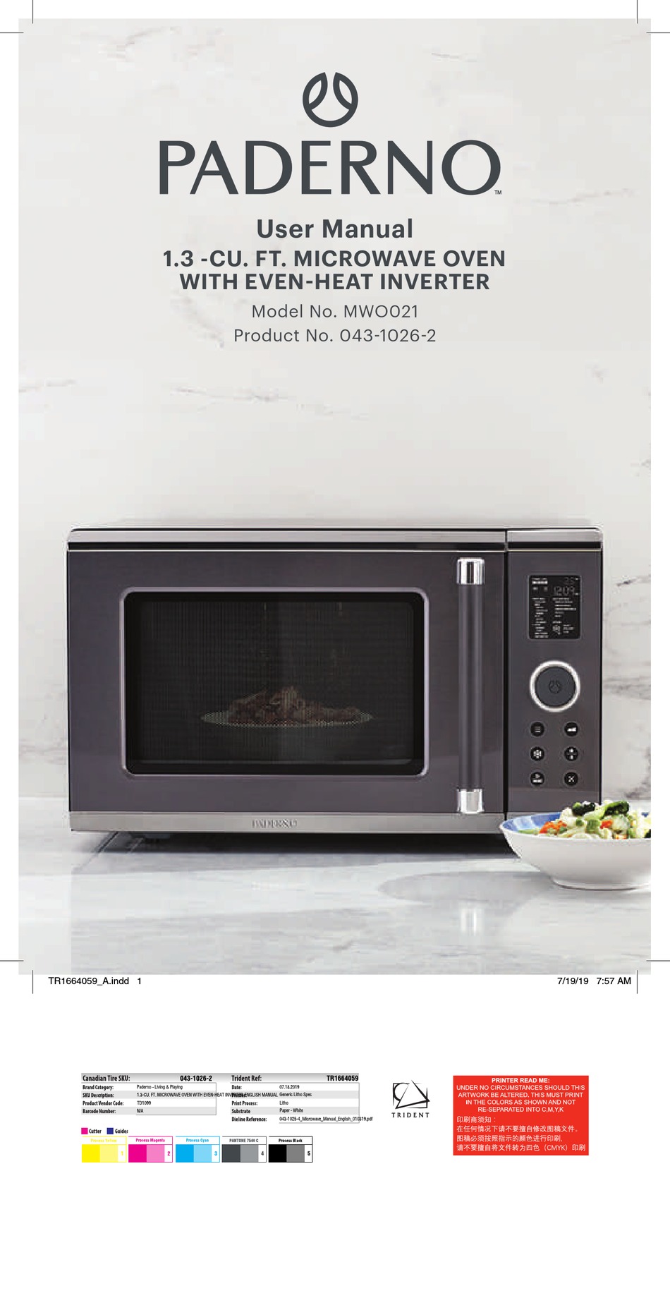 PADERNO MWO021 USER MANUAL Pdf Download ManualsLib