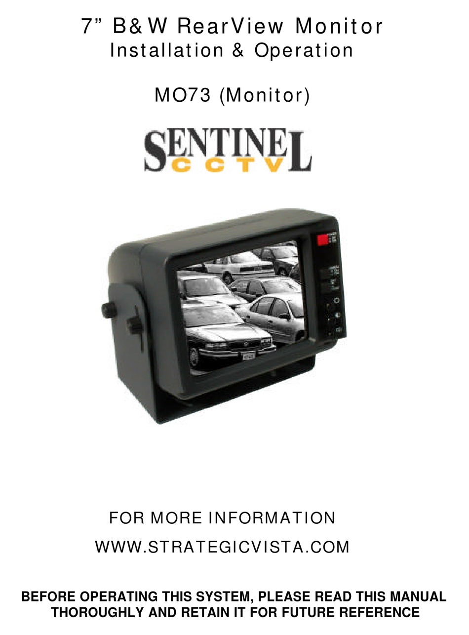 SENTINEL CCTV MO73 INSTALLATION & OPERATION MANUAL Pdf Download