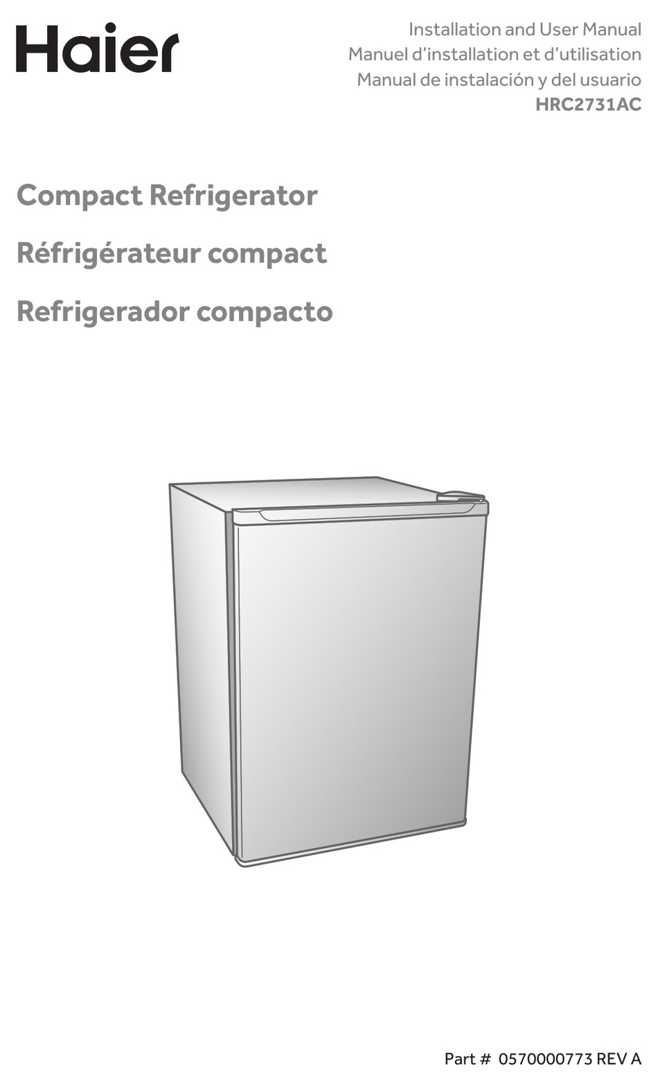 HAIER HRC2731AC INSTALLATION AND USER MANUAL Pdf Download | ManualsLib