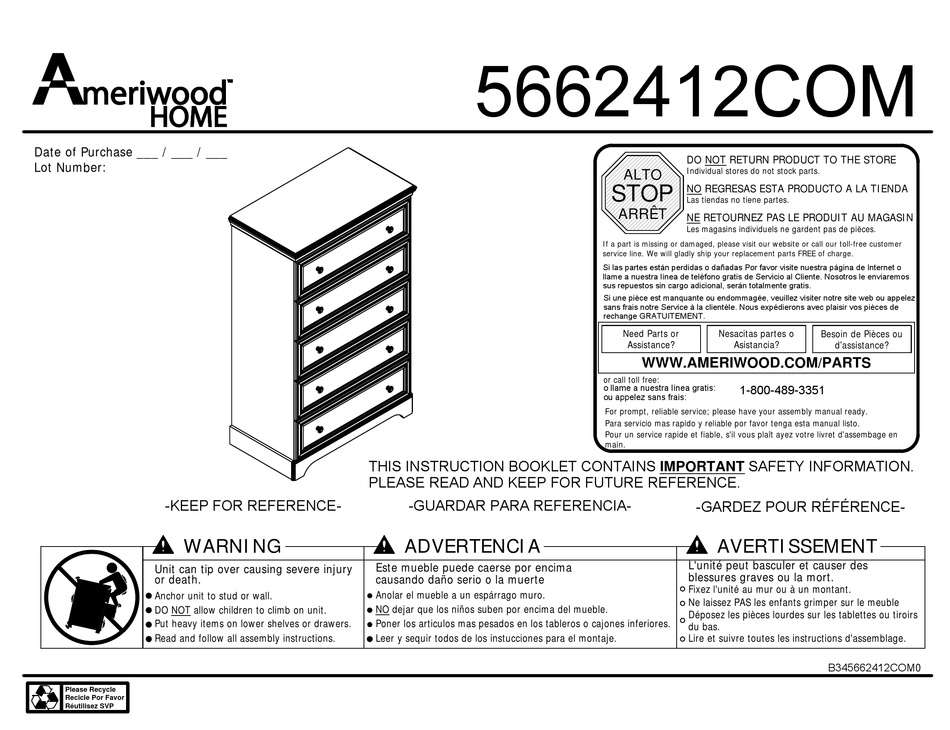 AMERIWOOD HOME INSTRUCTION BOOKLET Pdf Download ManualsLib
