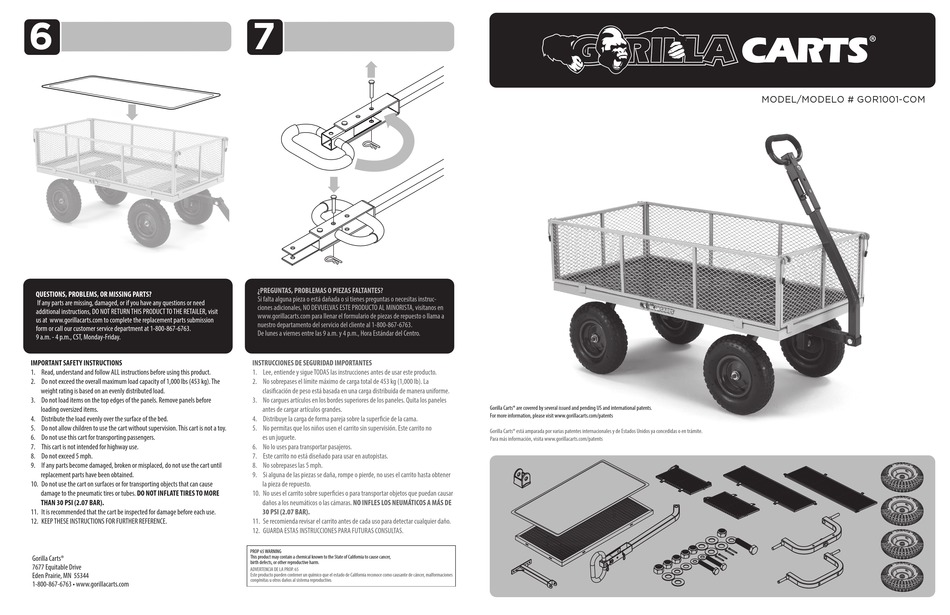 GORILLA CARTS ASSEMBLY INSTRUCTIONS Pdf Download ManualsLib