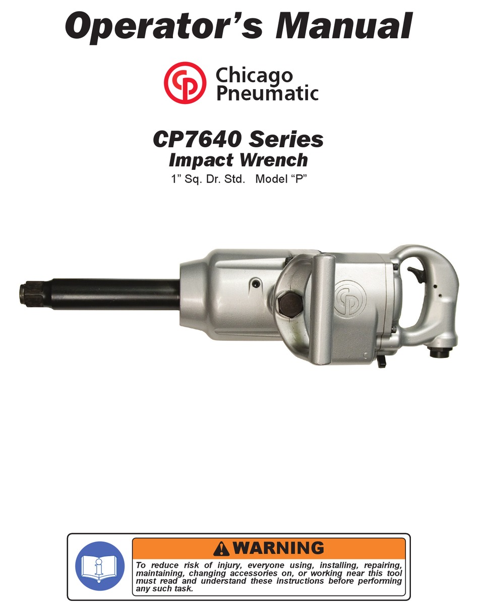 CHICAGO PNEUMATIC CP7640 P OPERATOR'S MANUAL Pdf Download ManualsLib