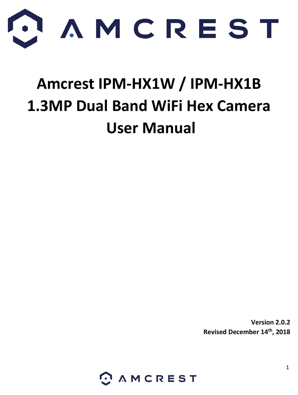 AMCREST IPMHX1W USER MANUAL Pdf Download ManualsLib