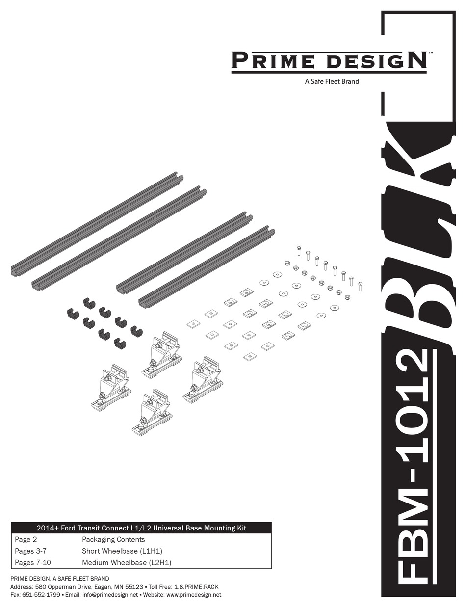 SAFE FLEET PRIME DESIGN FBM1012BLK ASSEMBLY INSTRUCTIONS MANUAL Pdf Download ManualsLib