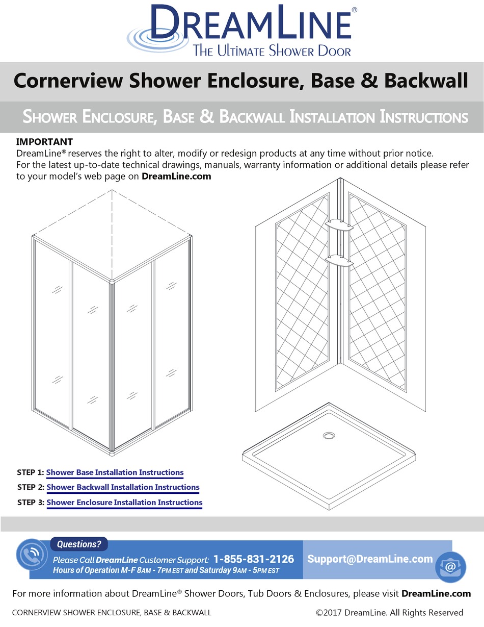 DREAMLINE DL6150 INSTALLATION INSTRUCTIONS MANUAL Pdf Download