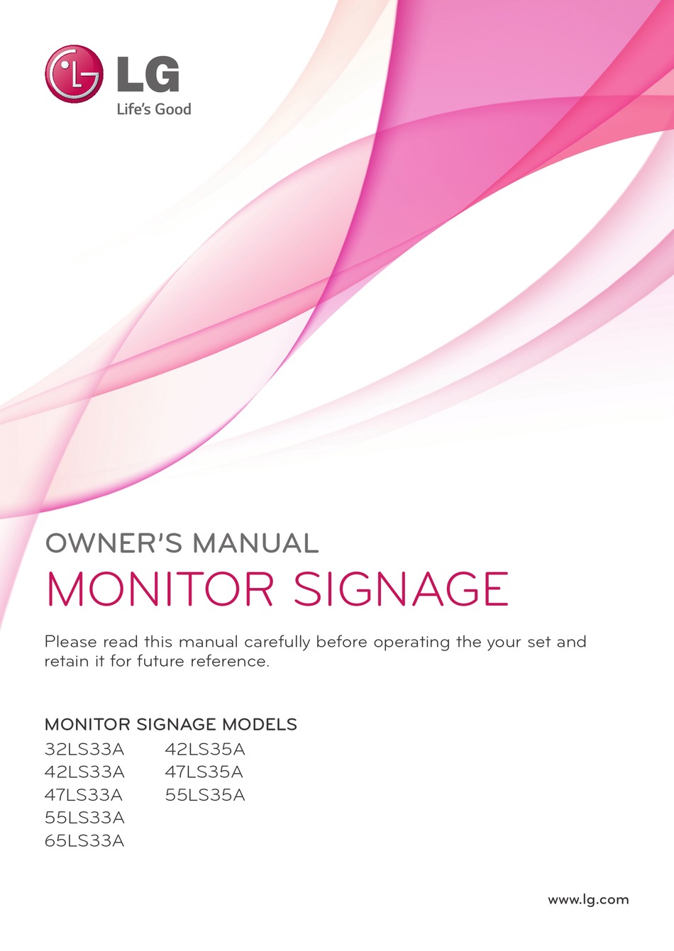 LG 42LS35A OWNER'S MANUAL Pdf Download | ManualsLib