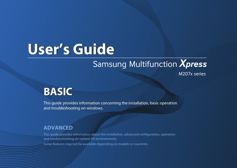 SAMSUNG MULTIFUNCTION XPRESS M207 SERIES USER MANUAL Pdf Download ...