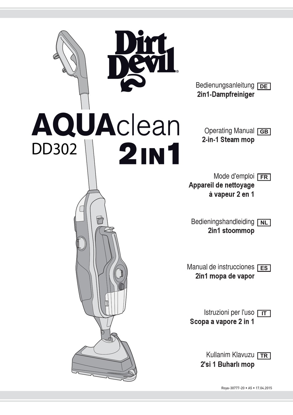 DIRT DEVIL AQUACLEAN DD3020 OPERATING MANUAL Pdf Download ManualsLib