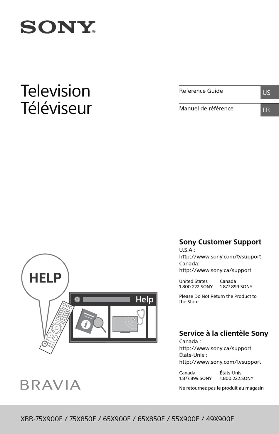 SONY BRAVIA XBR75X850E REFERENCE MANUAL Pdf Download ManualsLib