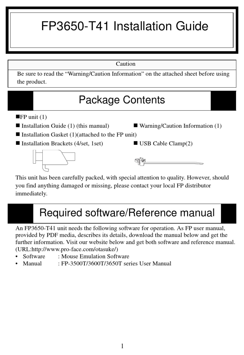 PROFACE FP3650T41 INSTALLATION MANUAL Pdf Download ManualsLib