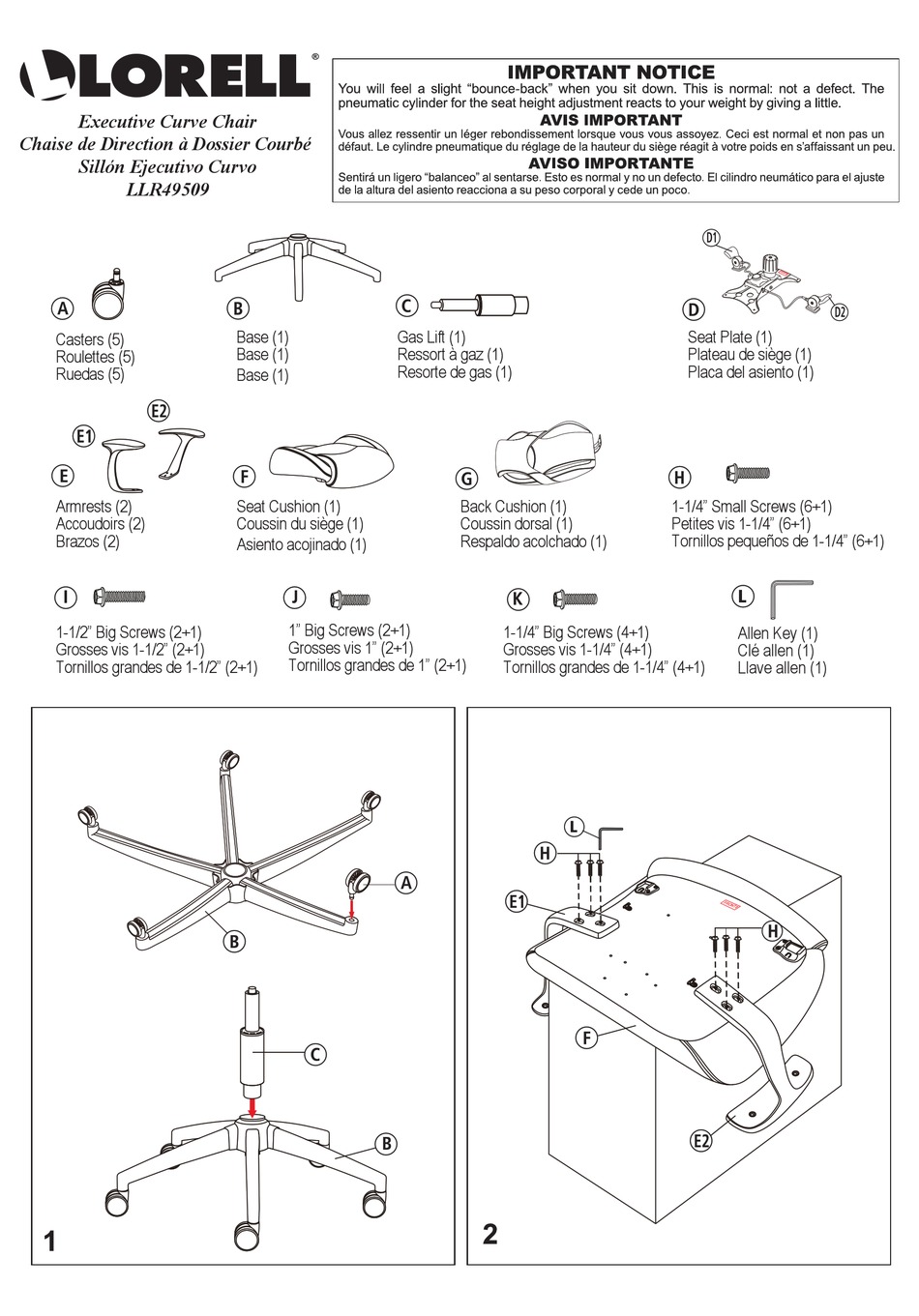 LORELL LLR49509 ASSEMBLY INSTRUCTIONS MANUAL Pdf Download ManualsLib