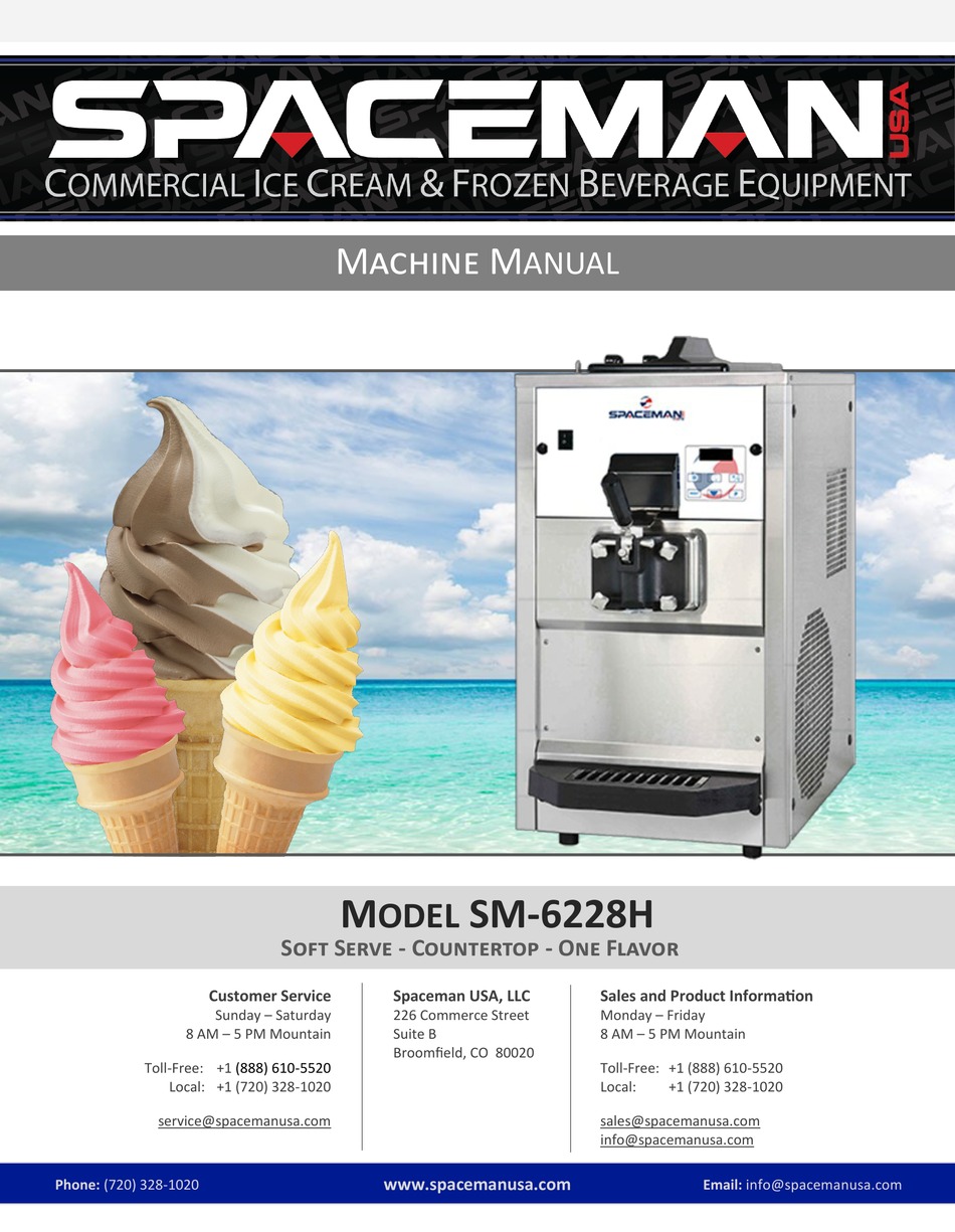 SPACEMAN SM6228H MACHINE MANUAL Pdf Download ManualsLib