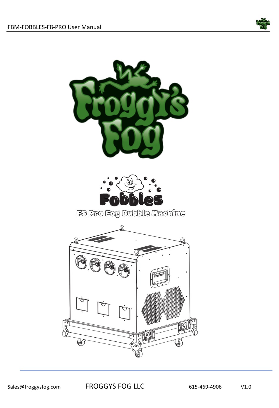 FROGGY'S FOG FOBBLES F8 PRO USER MANUAL Pdf Download ManualsLib