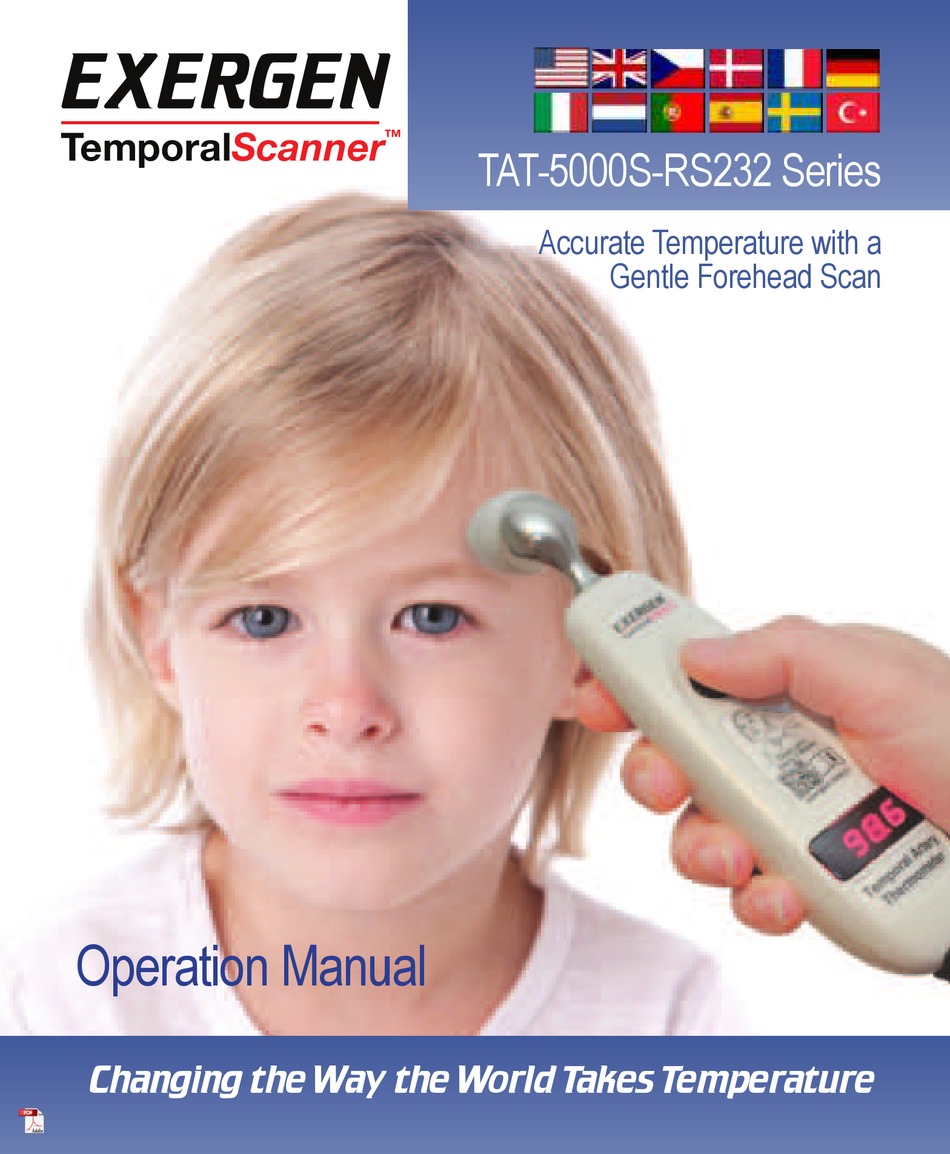 EXERGEN TEMPORALSCANNER TAT-5000S-RS232 SERIES OPERATION MANUAL Pdf