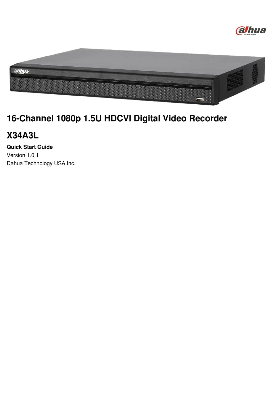 DAHUA X34A3L QUICK START MANUAL Pdf Download ManualsLib