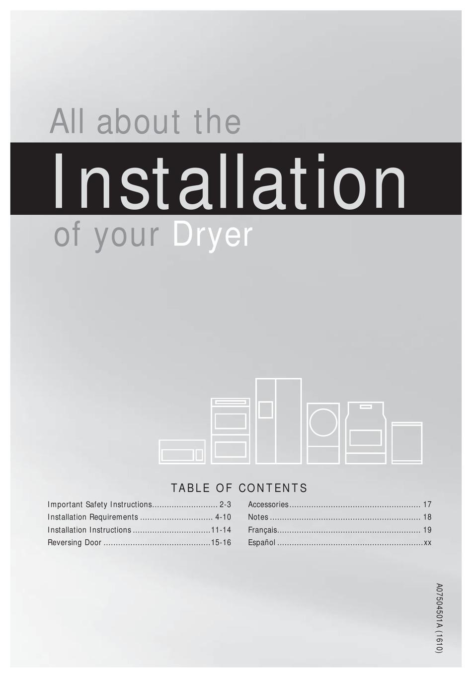 ELECTROLUX FRWADREW4 INSTALLATION MANUAL Pdf Download ManualsLib