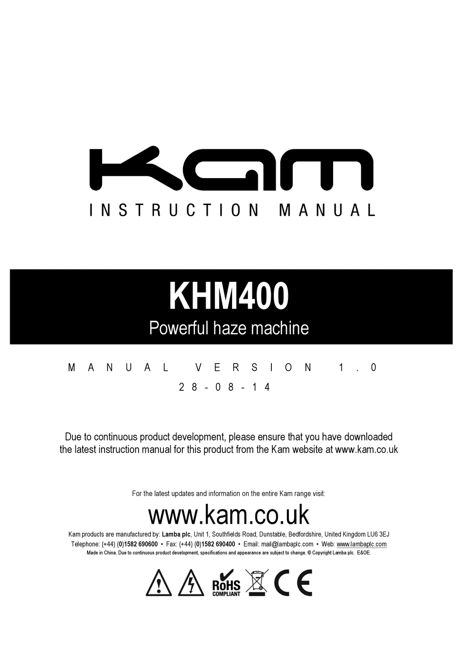 KAM KHM400 MANUAL Pdf Download ManualsLib