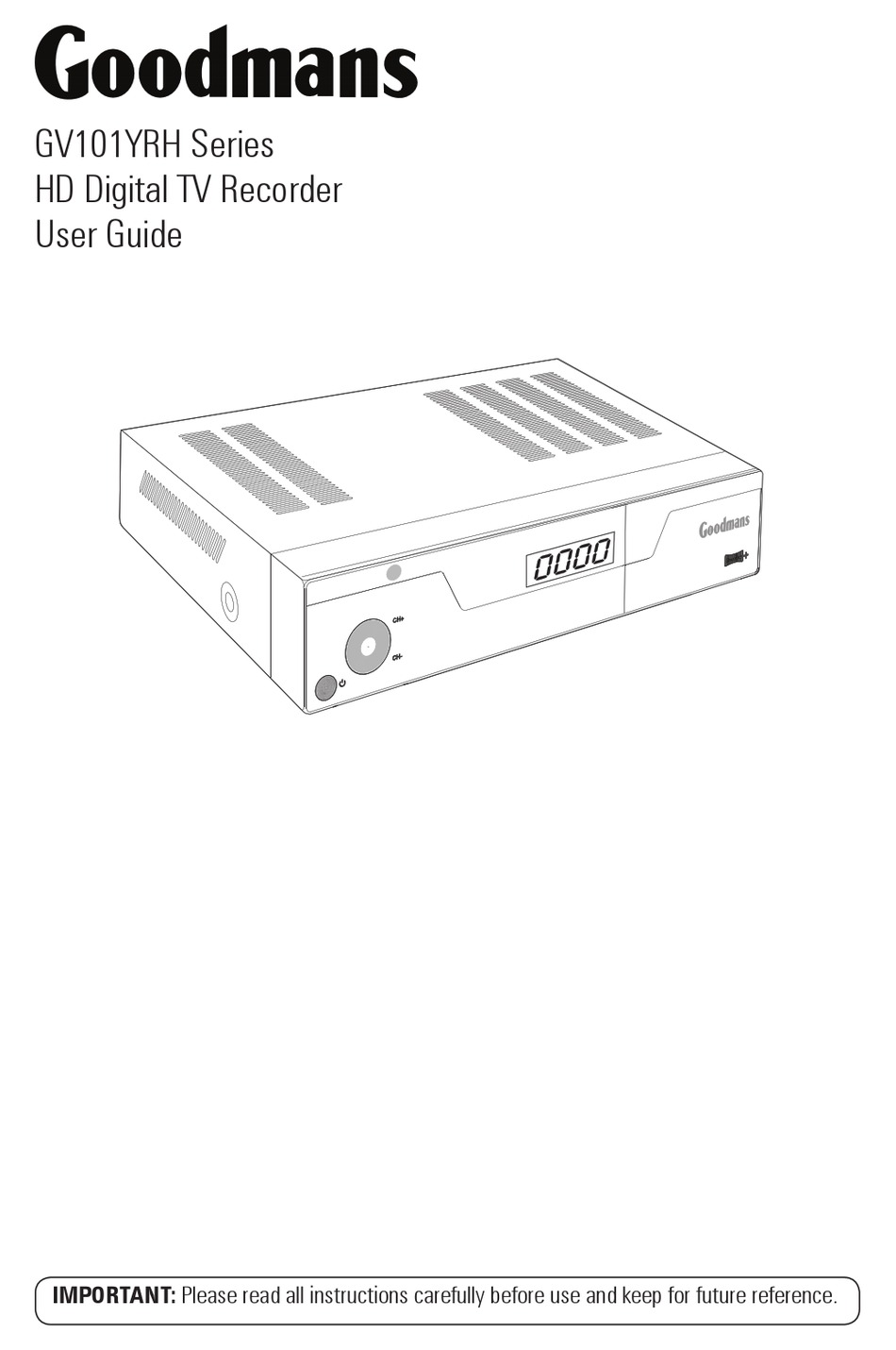 GOODMANS GV101YRH32 USER MANUAL Pdf Download ManualsLib