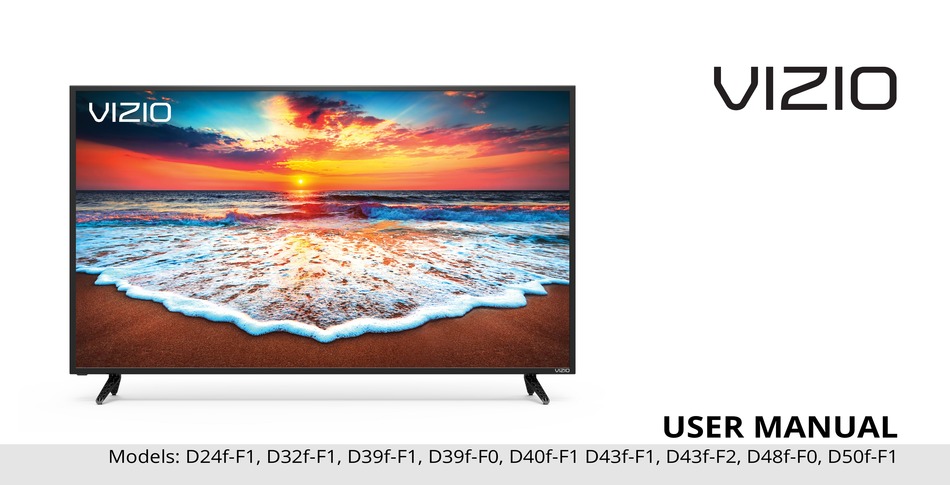 VIZIO D24F-F1 USER MANUAL Pdf Download | ManualsLib