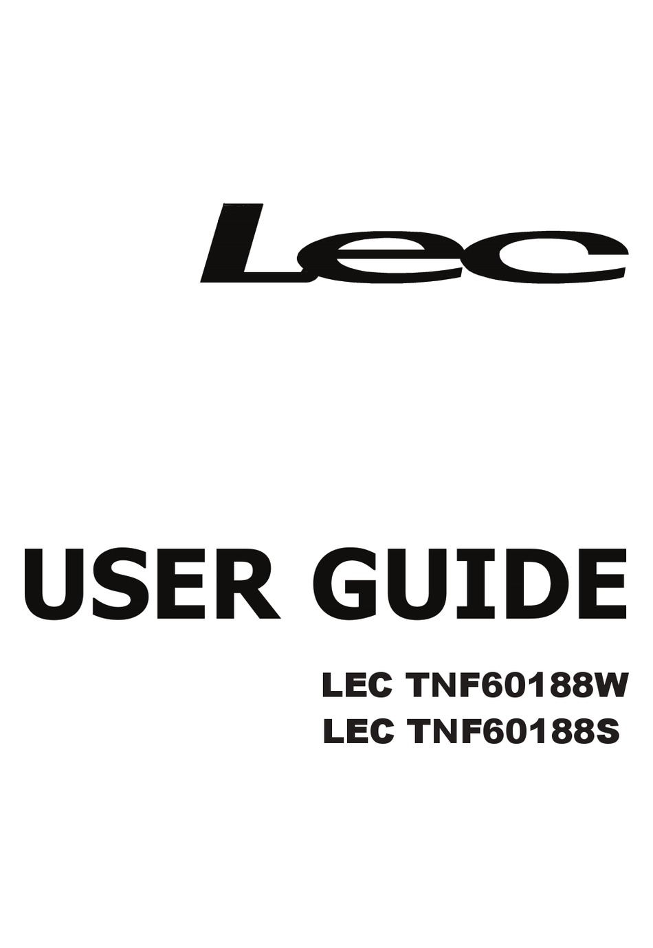 LEC TNF60188W USER MANUAL Pdf Download ManualsLib