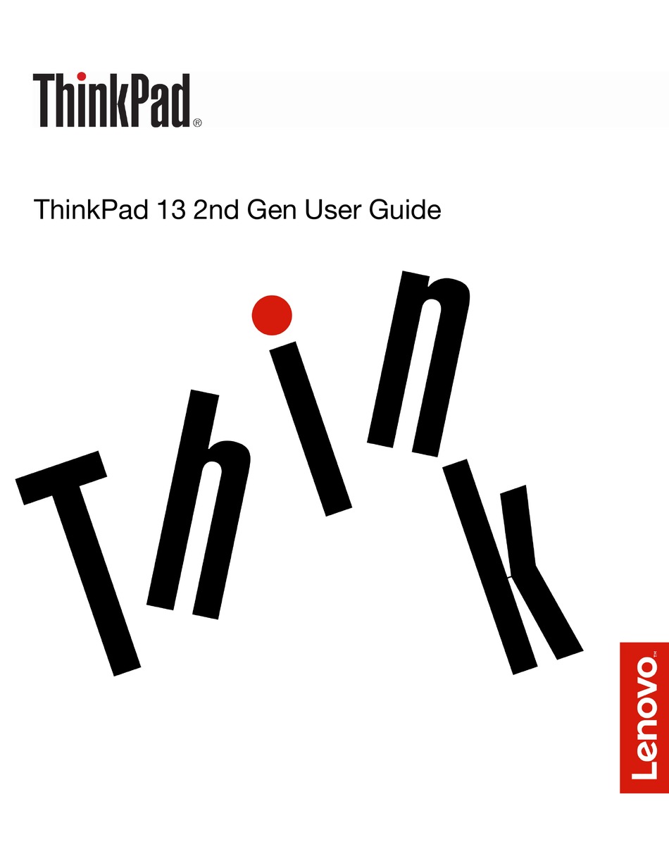 LENOVO THINKPAD 13 2ND GEN USER MANUAL Pdf Download  ManualsLib