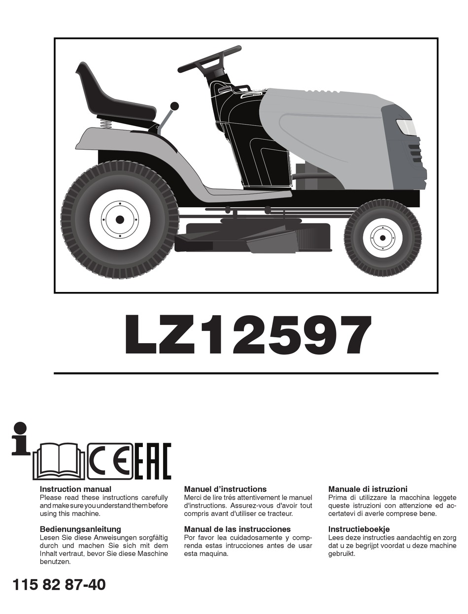HUSQVARNA LZ12597 INSTRUCTION MANUAL Pdf Download ManualsLib