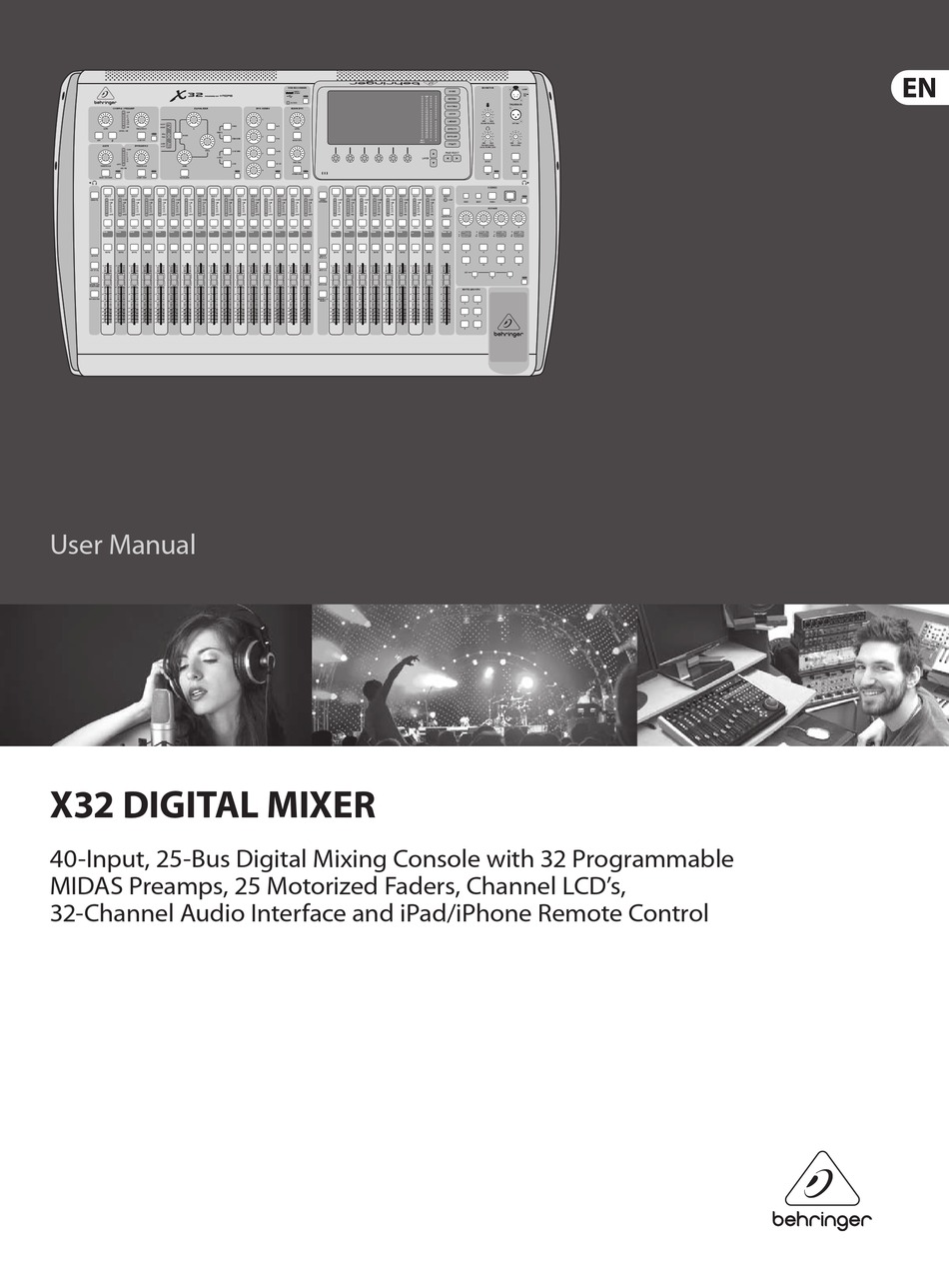 BEHRINGER X32TP USER MANUAL Pdf Download ManualsLib