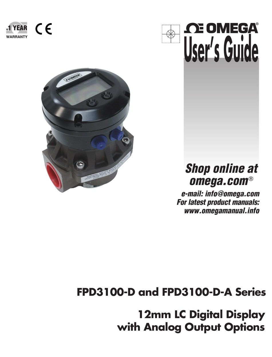 OMEGA FPD3100D SERIES USER MANUAL Pdf Download ManualsLib