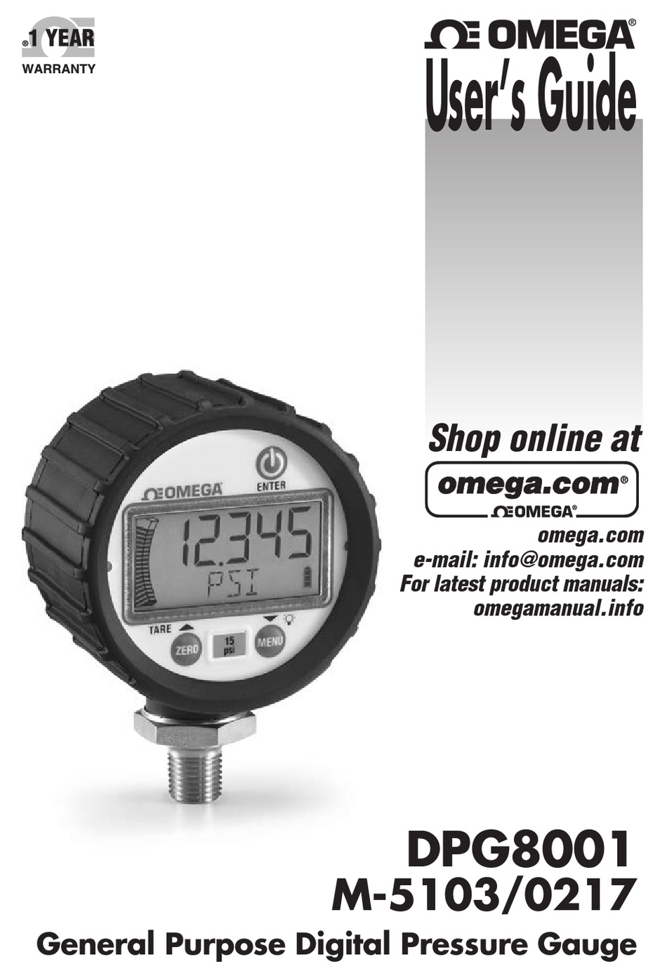 OMEGA DPG8001 USER MANUAL Pdf Download ManualsLib