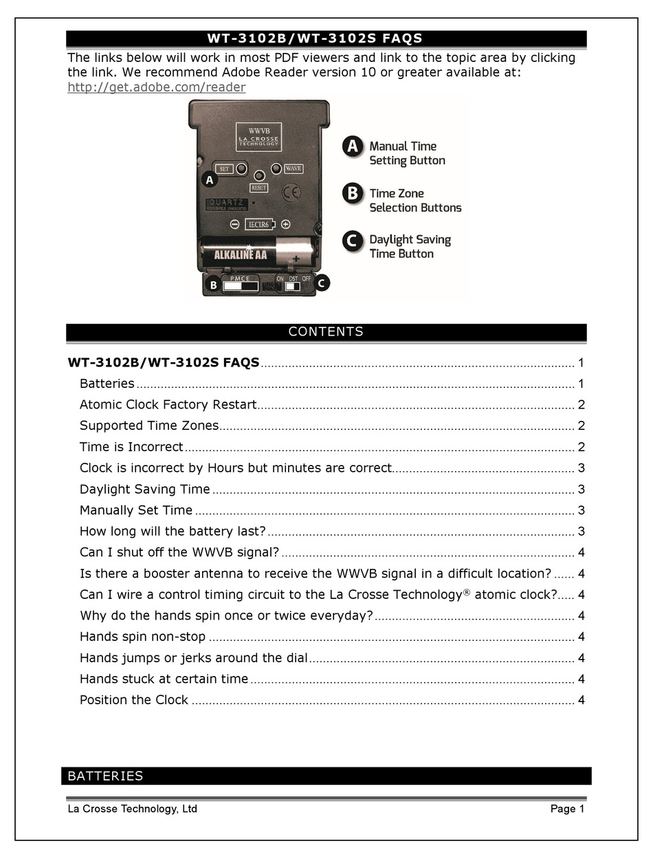 LA CROSSE TECHNOLOGY WT3102B FAQS Pdf Download ManualsLib