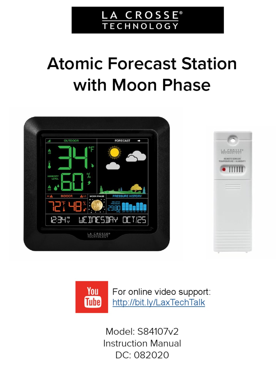 LA CROSSE TECHNOLOGY S84107V2 INSTRUCTION MANUAL Pdf Download ManualsLib