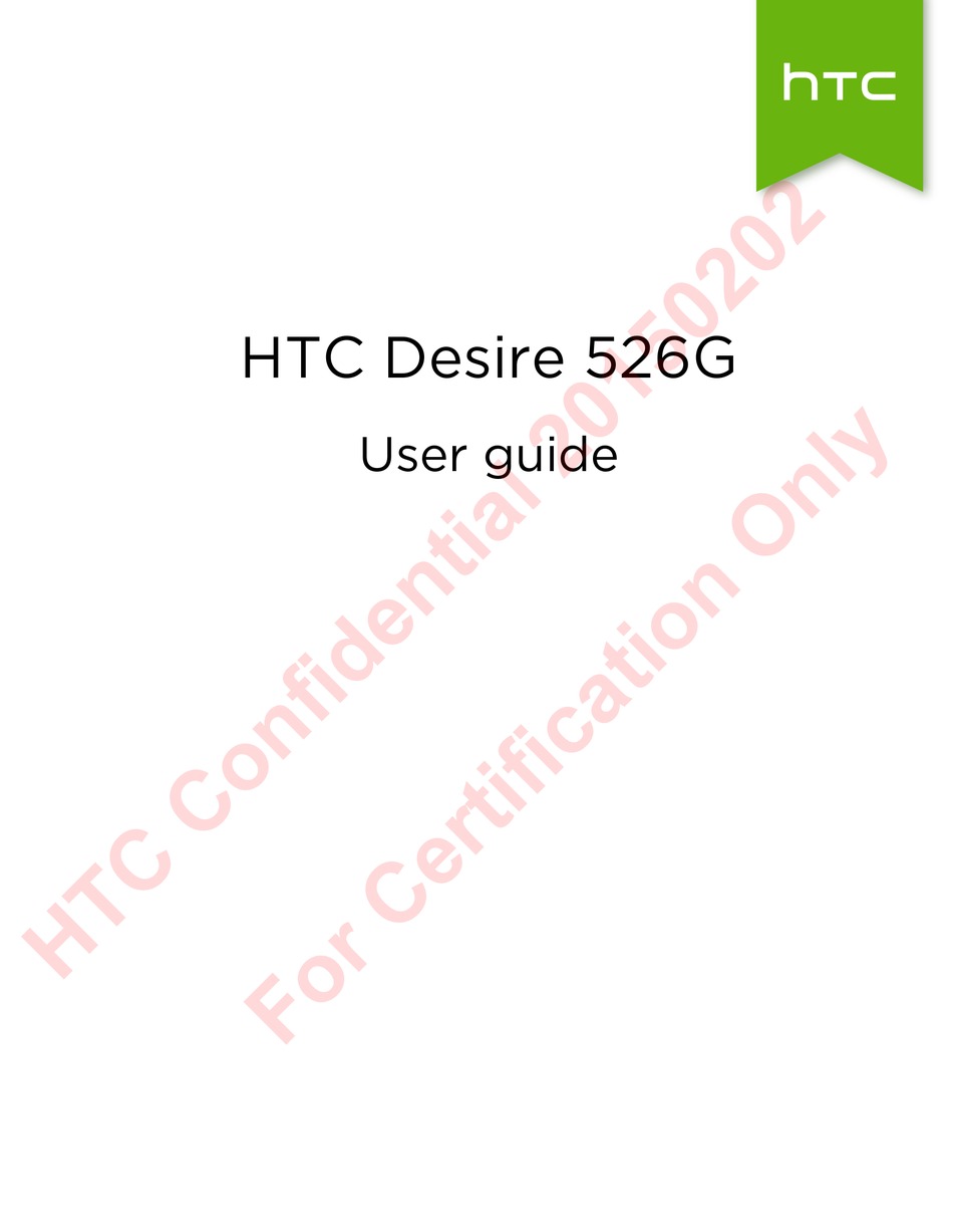 HTC 0PL4200 USER MANUAL Pdf Download | ManualsLib