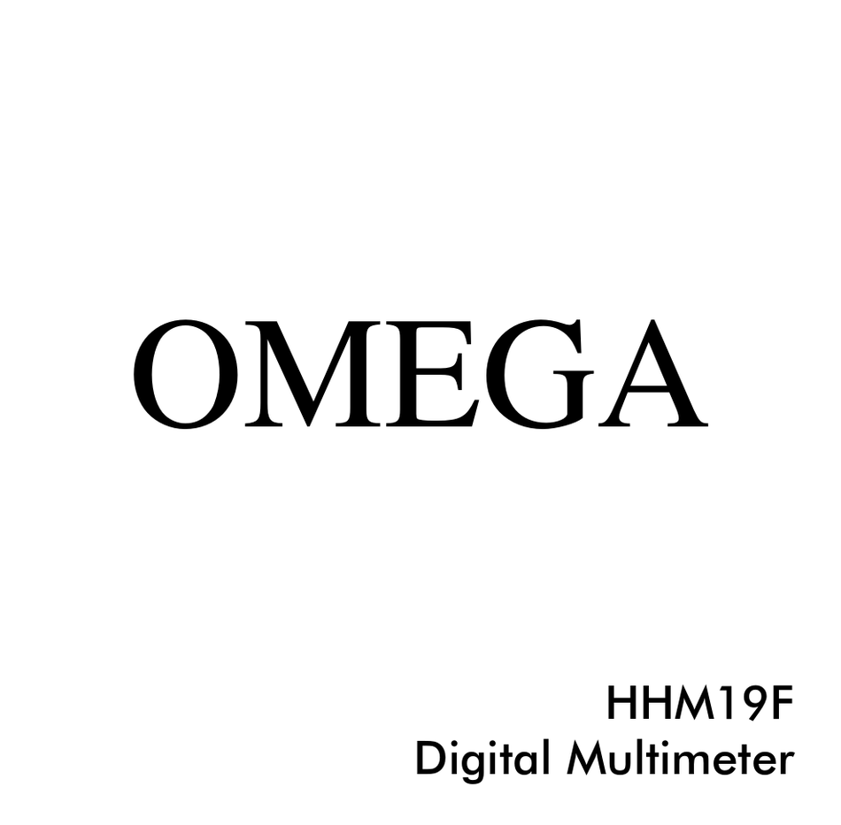 OMEGA HHM19F MANUAL Pdf Download ManualsLib