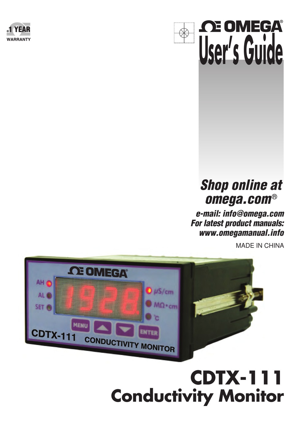 OMEGA CDTX111 USER MANUAL Pdf Download ManualsLib