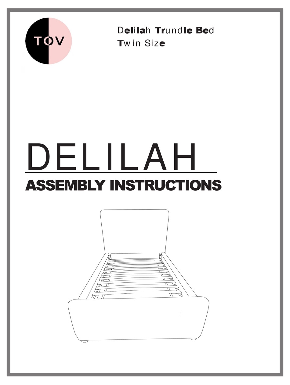 TOV DELILAH ASSEMBLY INSTRUCTIONS MANUAL Pdf Download ManualsLib
