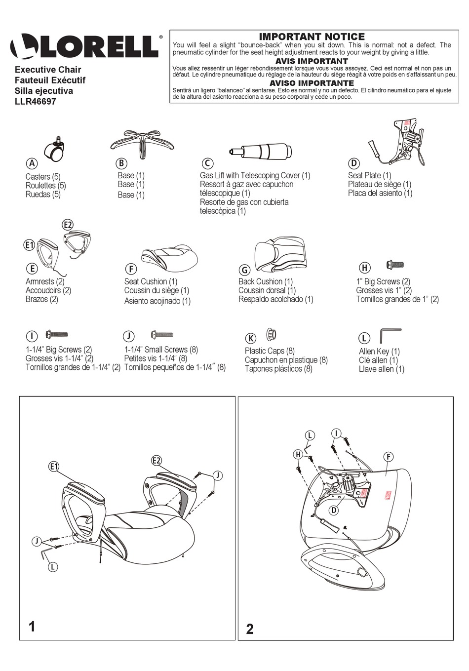 LORELL LLR46697 ASSEMBLY INSTRUCTIONS Pdf Download ManualsLib