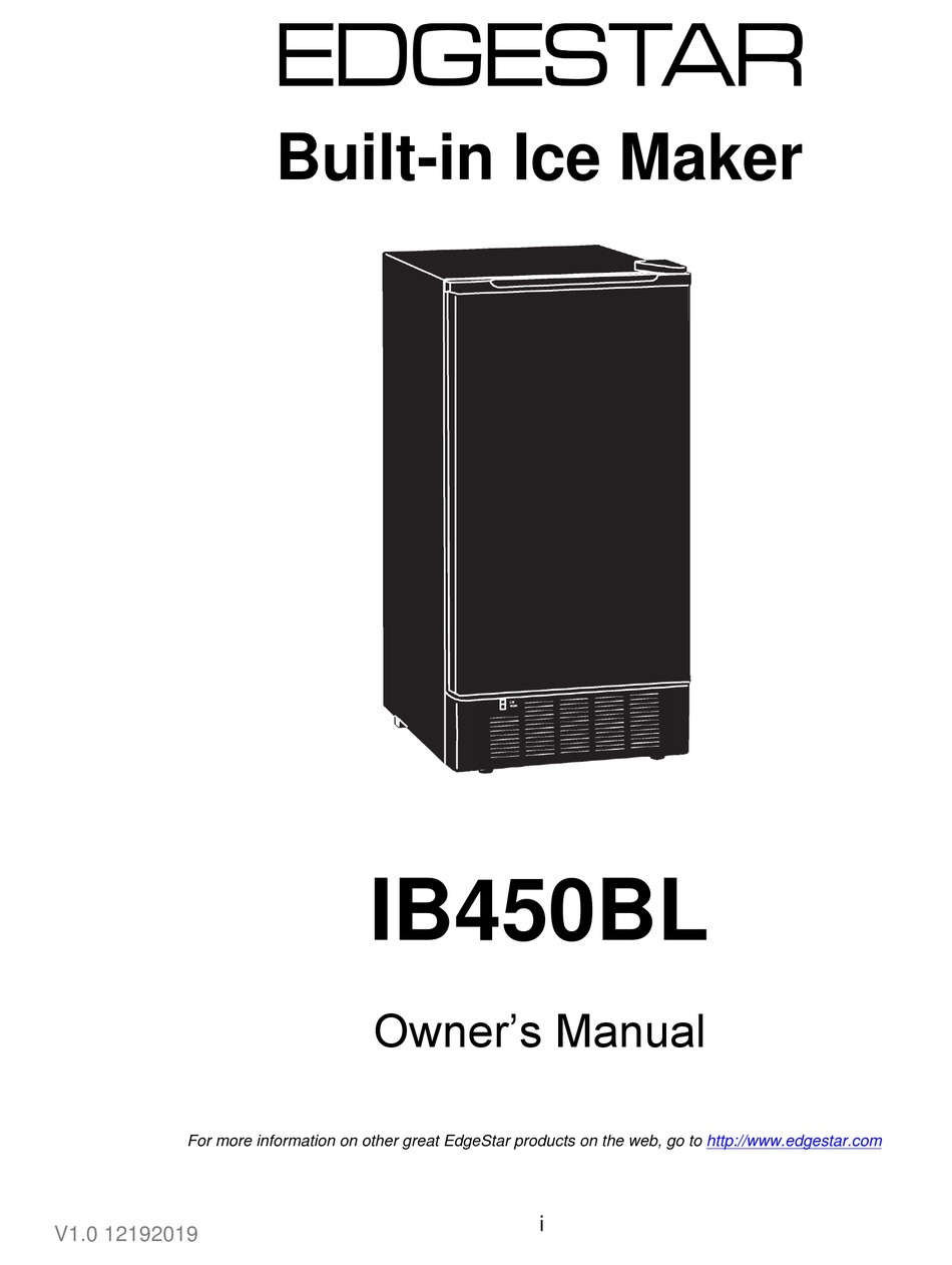 EDGESTAR IB450BL OWNER'S MANUAL Pdf Download ManualsLib