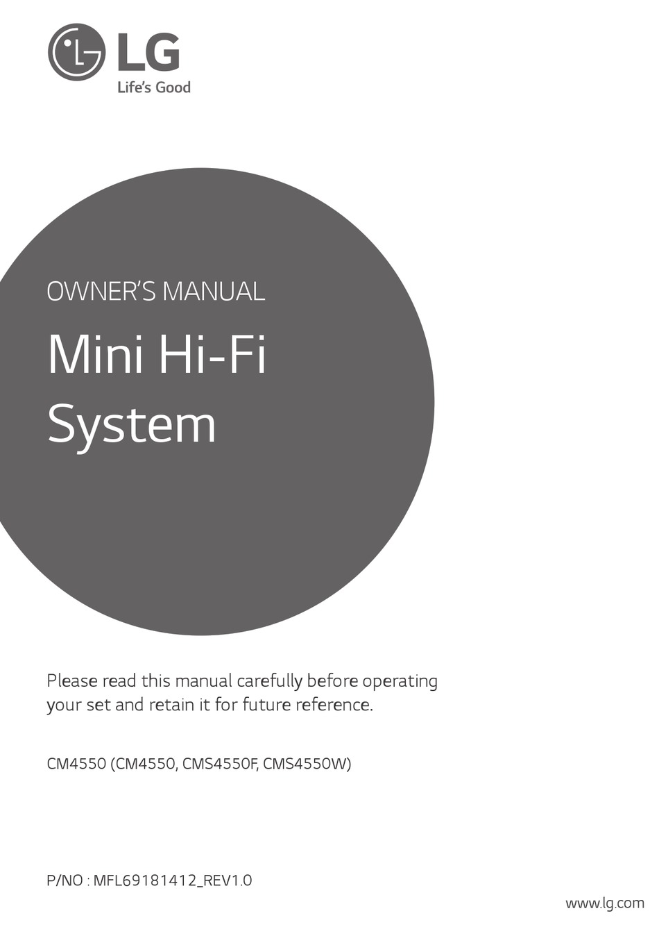 LG CMS4550F OWNER