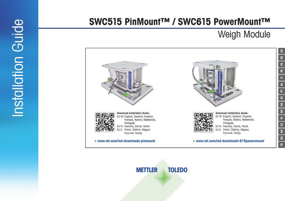 METTLER TOLEDO PINMOUNT SLB515 INSTALLATION MANUAL Pdf Download ...