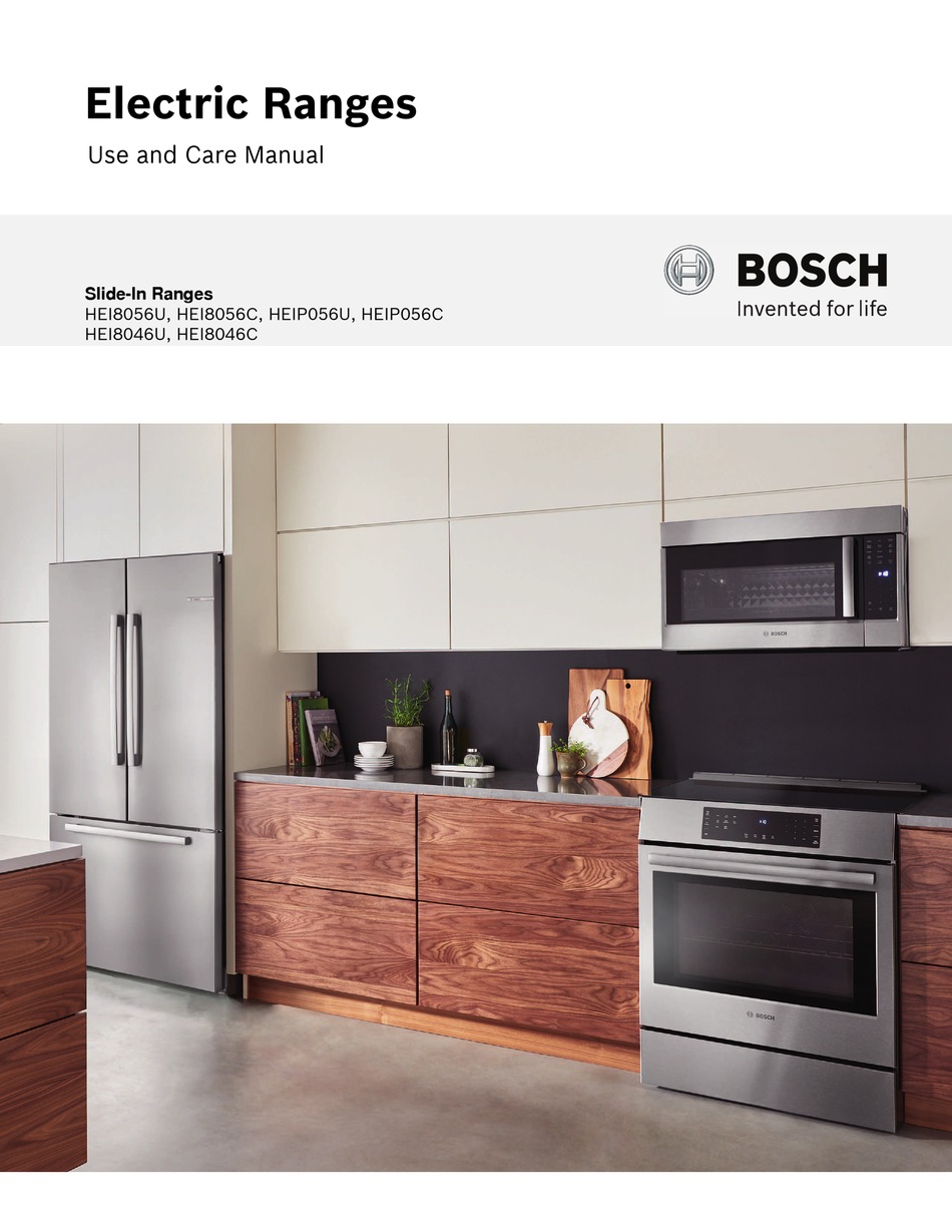 BOSCH HEIP056U USE AND CARE MANUAL Pdf Download ManualsLib